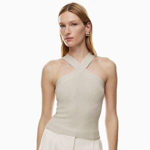 Aritzia Babaton Sculpt Knit Criss Cross Tank